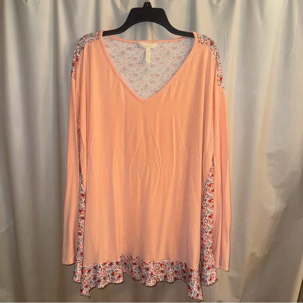 Matilda Jane Coral Floral Long Sleeve Top